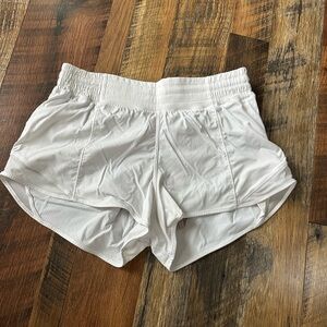lululemon athletica White Athletic Shorts- Hotty Hot shorts